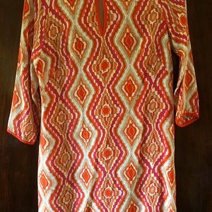 Shoshanna silk 70s print dress